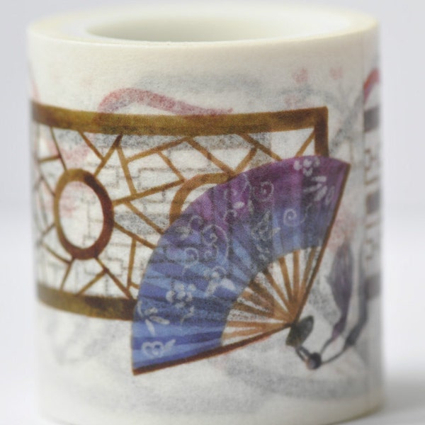 Asian Culture Vintage Window Washi Tape/  Wide Japanese Masking Tape 40mm wide x 5m long No.12059