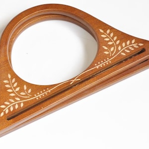 1 Paar Holzgriffe, 24,5 cm, Bastelmaterial für Handtaschen, Farbe wählbar