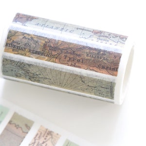 Worldwide Map Washi Tape Japanese Masking Tape 60mm x 3 Meters Roll No.12200