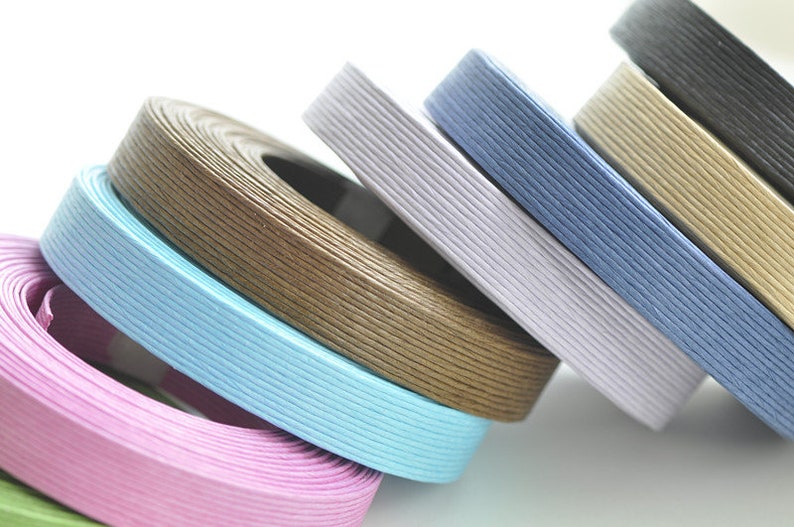 Japanese Craft Tape Paper Craft Band Basket Supplies 1.5cm x 5M/10M/20Meters Roll 23 Colors Available image 3