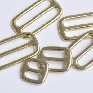 1 PC Brass Strap Adjuster Strap Slider Leatherworking Hardware Inner Size 20mm/28mm/30mm/37mm Pick Size
