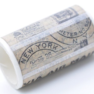 Retro Washi Tape Japanse afplaktape 58 mm x 3 meter rol nr. 12201