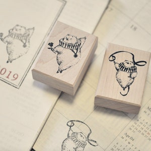 Wood Rubber Stamp A Dancing Bear Stamp Journal Suppliers Bullet Making Tool 35x45mm Pick Style