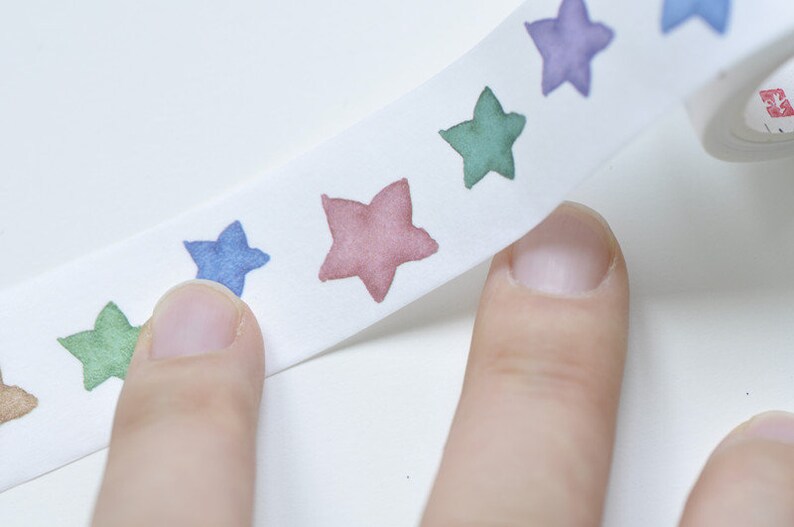 Colorful Star Washi Tape Scrapbook Supply 20mm x 3M Roll No.10561