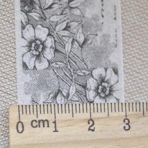 Fleur rétro vigne washi tape/Masking Tape 30mm large x 5M no. 12278 image 3