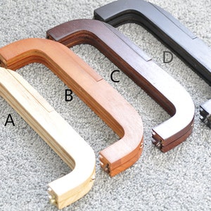 1 Piece 25cm 10 Retro Purse Frame / Large Wood Handle Purse Frame With Screws Pick Up Your Color image 2