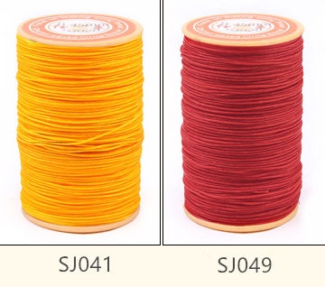 0.45mm Round Waxed Polyester Thread for Leather Craft Hand Sewing Essential  60 Meters/65 Yards 