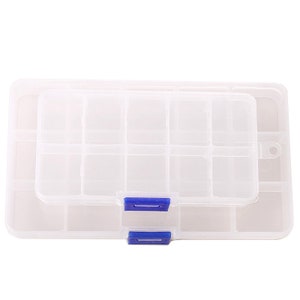 Flip Top Bead Boxes Small Bead Storage, Seed Bead Organizer, Clear Plastic  Container 1 1.25 1.5 2 or 3 Tall 12, 20, or 50 Pcs 