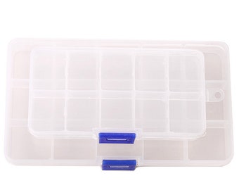 Small Container Plastic Box Adjustable Accessory Organizer