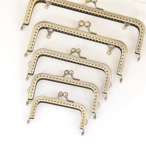 Pochette rectangulaire en bronze avec cadre pour sac à main, fabrication de sacs à coudre de différentes tailles