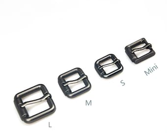 2 Pieces Pin Buckle Belt Buckle / Matte Gunmental/Inner Size 14mm(0.55"), 16mm(0.6"),20mm(0.78") And 26mm(1") Available