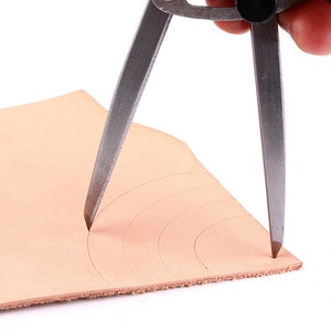 Steel Leather Compass, Spring Wing Divider/Scriber 100mm/125mm/150mm/180mm