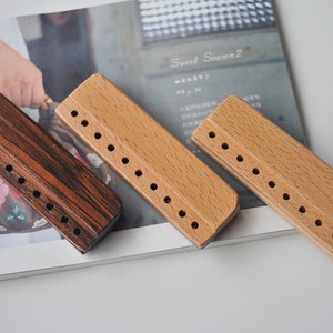 Retro Purse Frame Sewing Wood Lock Handle Purse Frame 10cm x 3cm A Pair Original / Coffee Pick Color