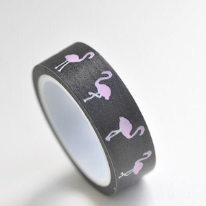 Flamingo Washi Tape/ Animals Japanese Masking Tape Deco Tape 15mm wide x 3 Meters No.10591