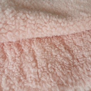 165cm x 40cm Rose Boucles Douces Tissu Poupée Jouet Matériau de Fabrication