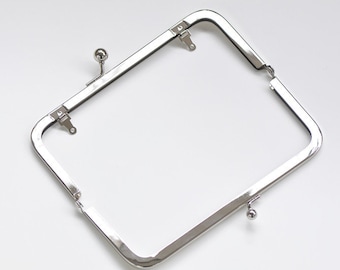 18 x 7.5cm ( 7" x 3" ) Silver Purse Frame Handle Purse Frame