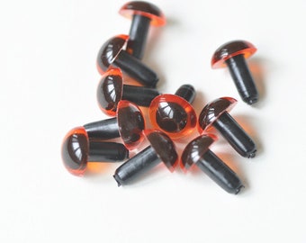 12mm (15/32 pouces) Rouge profond Transparent Amigurumi Animaux Yeux Ronds Viennent Avec Laveuses 10pcs Un Pack No.10935