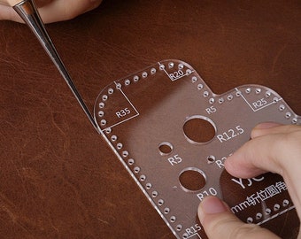 Transparent Ruler Punching Positioning Calculation Ruler Crafter Ruler 4 Pieces A Set 3mm/3.38mm/3.85mm/4mm