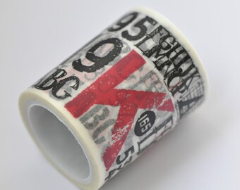 Retro Wide Washi Tape 50mm Wide x 5m Long (approx. 2 inch wide x 5.5 yards long) No.12233