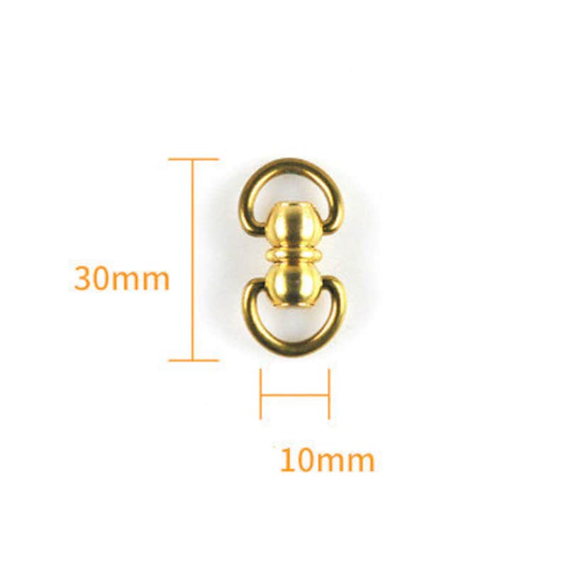 Brass Screwed Studs Back Pull Ring Button Leather Hardware