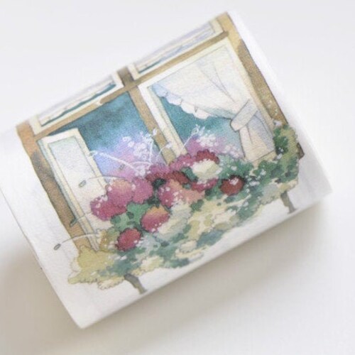 Retro Windows Washi Tape Journals Tape 50mm Wide X 3 Meters Etsy