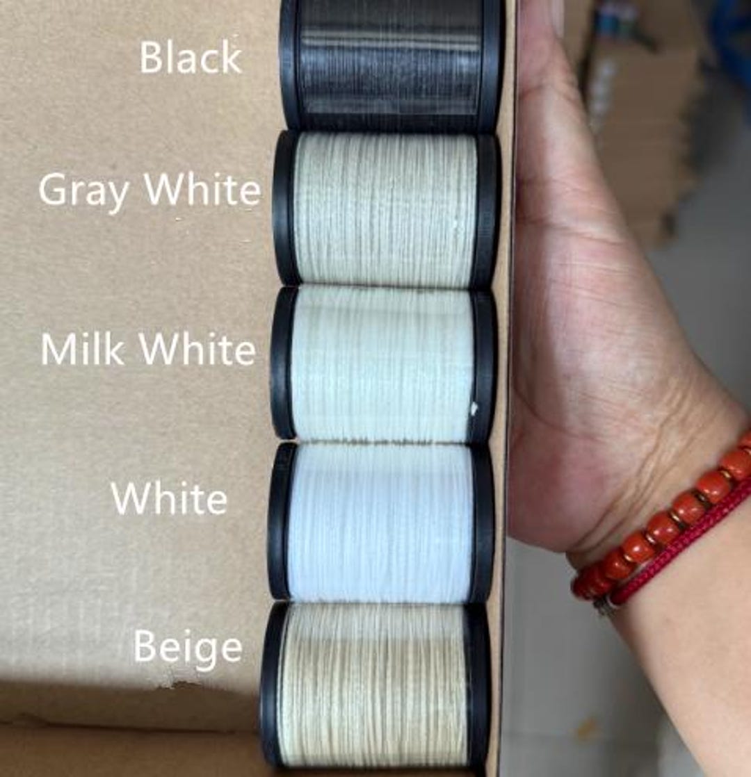 Flat Wrapped Thread 0.5mm Flat Cord Waxed Glittering Thread Bracelet Thread White Colors 50 ...