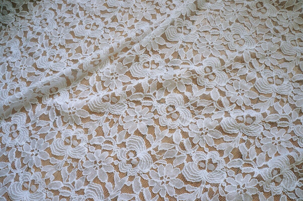 Beautiful Soft Stretch Lace Fabric 140cm x 50cm | Etsy