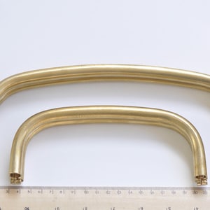 25cm 10 and 18cm 7 Pure Brass Purse Frame Cloud Style Bag Frame Pouch Bag Leather Hardware image 2