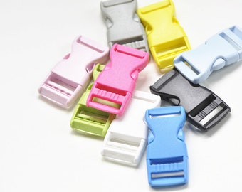 Plastique Strap Adjuster Strap Buckles Various Color Inner Size 15mm (3/5 ») 5 Sets A Pack