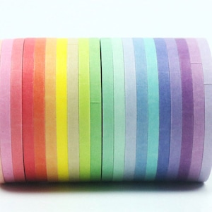 Scrapbooking tape kleurrijke Washi tape volledige set, Rainbow Card scrapbooking tape, geschenkverpakking tape set van 20 No. 13182