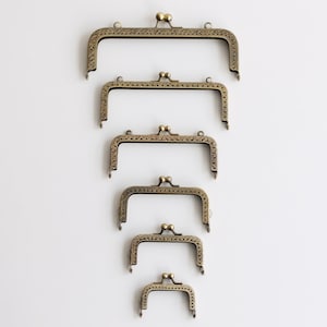Retro Bronze Purse Frame Sewing Purse Frame Various Size 6.5/7.5/8.5/10.5/12.5/15/18 2to 7 image 1