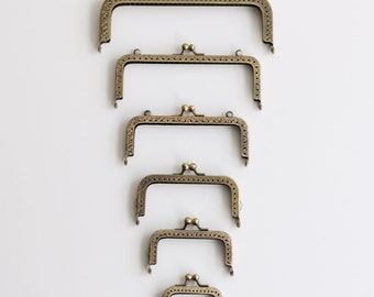 Retro Bronze Purse Frame Sewing Purse Frame Various Size 6.5/7.5/8.5/10.5/12.5/15/18 (2"to 7")