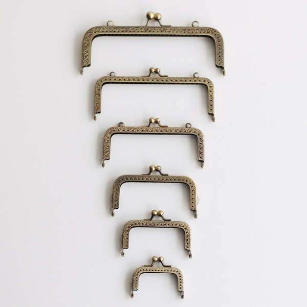 Retro Bronze Purse Frame Sewing Purse Frame Various Size 6.5/7.5/8.5/10.5/12.5/15/18 (2"to 7")