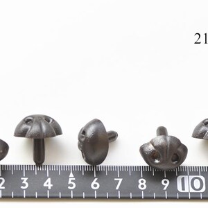 Dark Brown Animal Nose, Amigurumi Safety Nose with Washers (5pcs) Pick Size 5pcs 21mm