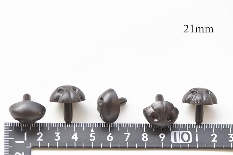 Dark Brown Animal Nose, Amigurumi Safety Nose with Washers (5pcs) Pick Size 5pcs 21mm