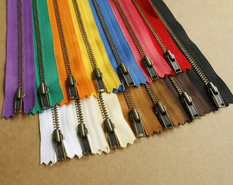 Handbag Zippers Bronze Teeth No.3 Various Colors 17cm Pick Color