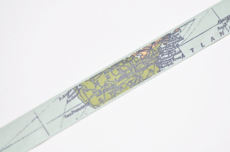 World Map Washi Tape Nautical Map 15mm Wide X 10 Meters No.11055 - Etsy UK