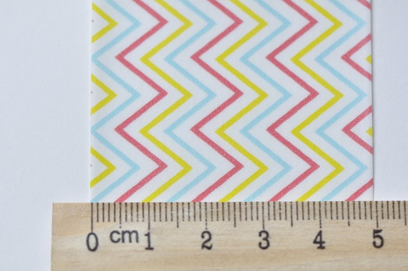 Rainbow Zigzag Stripe Washi Tape Wide Scrapbooking Tape 50mm X 