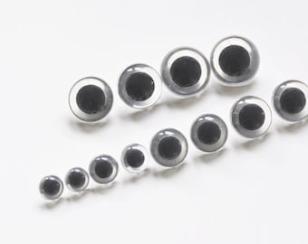 A Pair Safety Eyes Sewing Shank Button Mushroom Domed Eyes Size 9mm/10.5mm/12mm/13.5mm/15mm/16.5mm/18mm