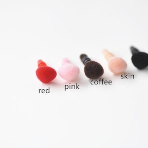 Flocked Animal Nose, Velvet Nose Animal Triangle Amgiurumi Safety Nose 10pcs A Pack