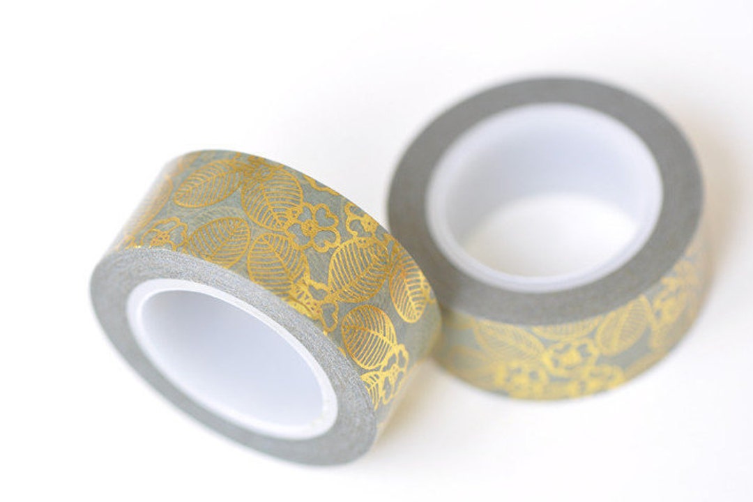15mm*10m Gold Foil Washi Tape Silver Gold Bronze Rose Green Color Japanese  Kawaii DIY Scrapbooking Tools Masking Tape