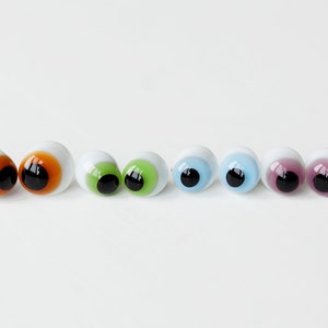 Un paio di occhiali di vetro germania con un anello rotondo teddy bear eyes monster eyes 6mm / 8mm / 10mm pick colore e dimensione