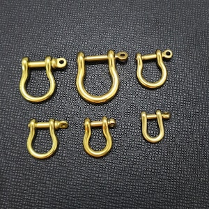 2 pezzi A Pack Brass Shackle Clasp D Anelli Viti Larghezza interna 15mm / 9.6mm / 6.8mm / 6.3mm / 10.5mm / 8.1mm Pick Size