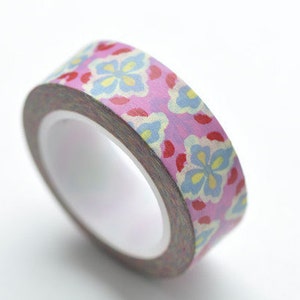 Flower Adhesive Washi Tape 15mm Wide x 10M Roll No.12038