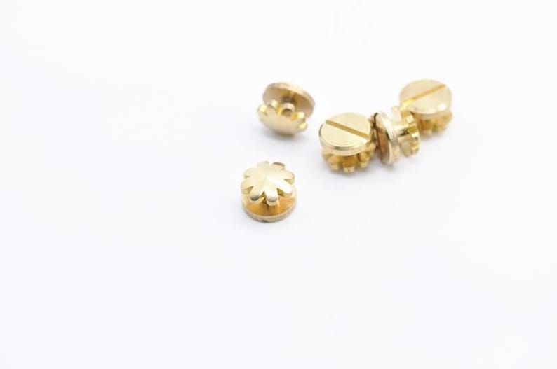 1 Piece 8mm /10mm Width Brass Rivets and Studs for Handbags/Screwed Studs/ Button image 1