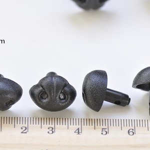 Black Dog Nose/ Animal Amgiurumi Safety Nose Come With Washers 5pcs A Pack -Pick Size 5pcs 18mm