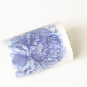 Retro Wide Blue Flower Washi Tape 50mm Wide x 3 Meters Long No.11033