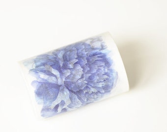 Retro Wide Blue Flower Washi Tape 50mm Wide x 3 Meters Long No.11033