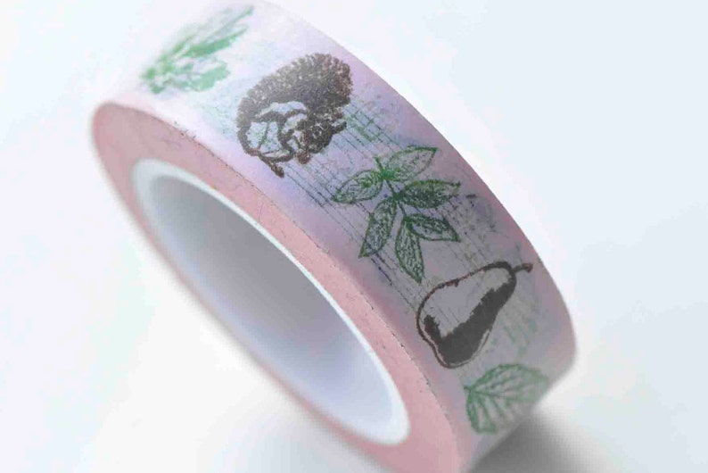 Retro Washi Tape Bird Flower Masking Tape 15mm wide x 10M Roll No.13064