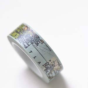 Taśma washi do mapy morskiej świata, szerokość 15 mm, nr 11055